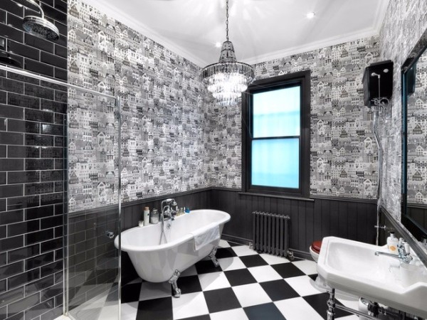 Черный цвет в интерьере ванной комнаты Черный цвет в интерьере ванной комнаты